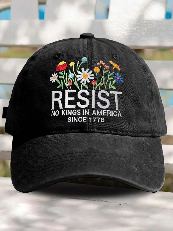 🔥Buy 3 Get 10% Off🔥Retro Resist No Kings In America Since 1776 Print Baseball Cap- Fast Shipping