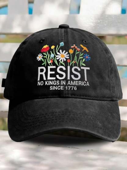 🔥Buy 3 Get 10% Off🔥Retro Resist No Kings In America Since 1776 Print Baseball Cap- Fast Shipping
