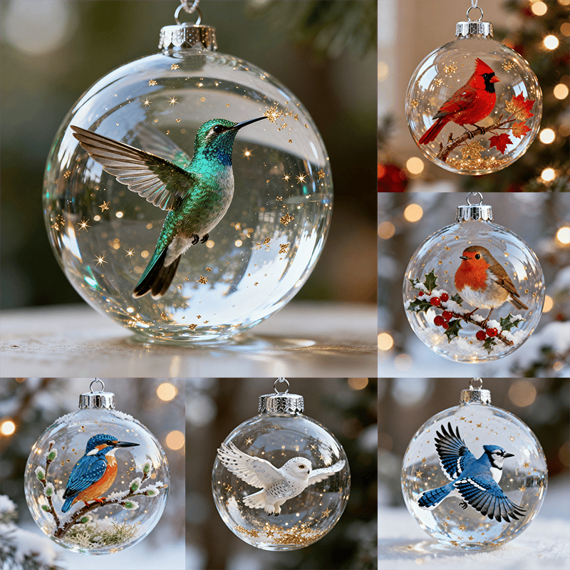 🔥🐦2026 Cute Birds Christmas  Bauble Collection