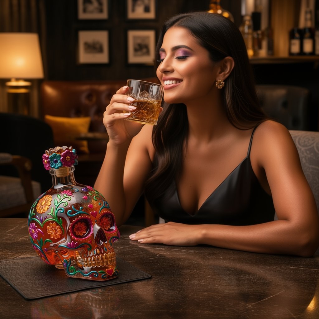 Day of the Dead Skull Bottle