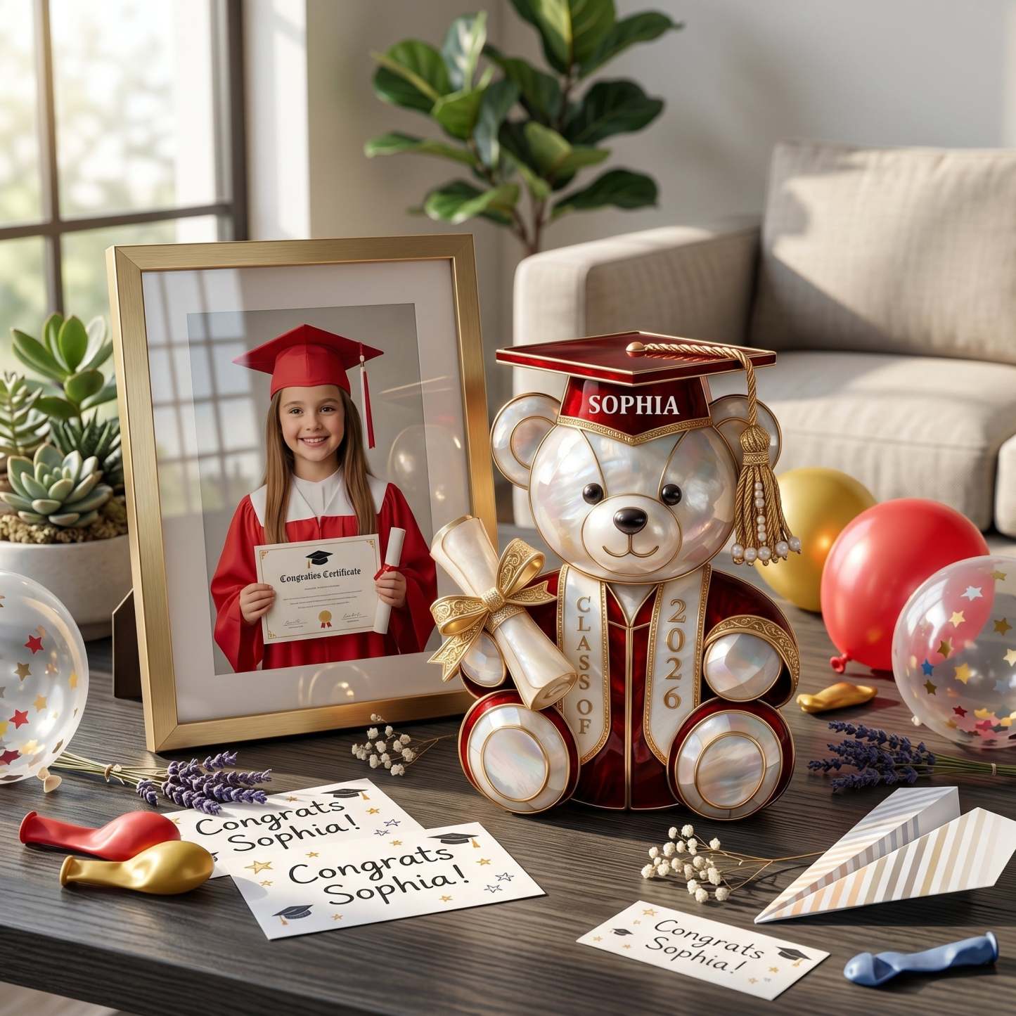 Personalized Class Of Graduation Bear Keychain - Gift For Students
