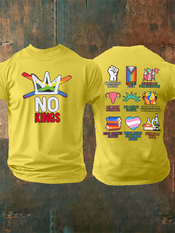 Men's  No Kings Print T-Shirt