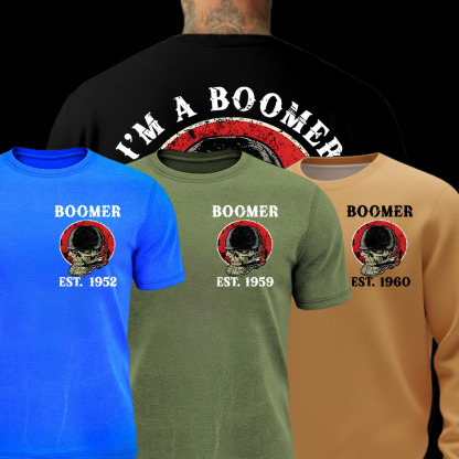 Boomer Skull Custom Birth Year T-Shirt , I'm A Boomer, Walk Away T-shirt