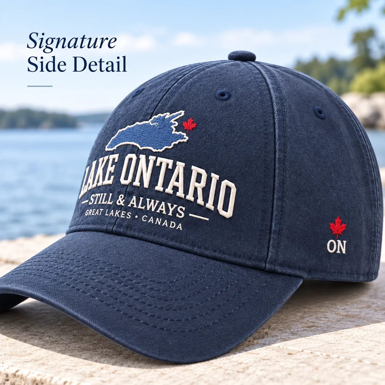 Ontario ON side embroidery
