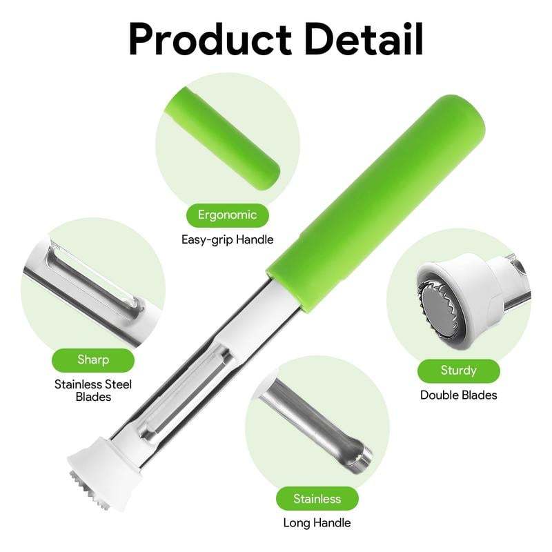 🔥Last Day Promotion - 49% OFF🎁2-in-1 Apple Corer & Peeler  , Stainless Steel Fruit Tool