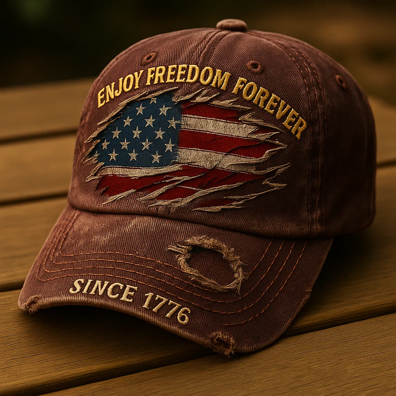 US Vintage 250th Anniversary Printed Casual Hat