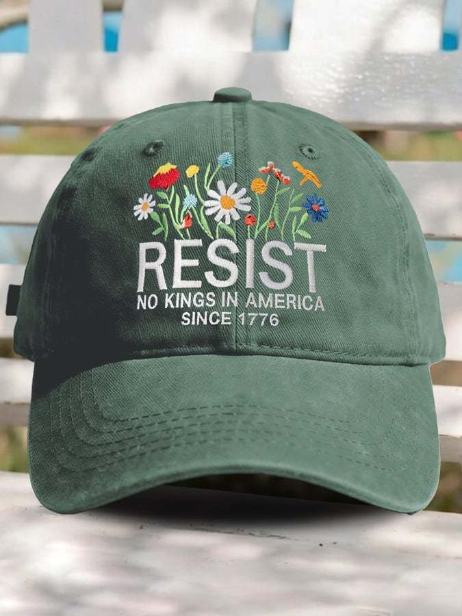 🔥Buy 3 Get 10% Off🔥Retro Resist No Kings In America Since 1776 Print Baseball Cap- Fast Shipping