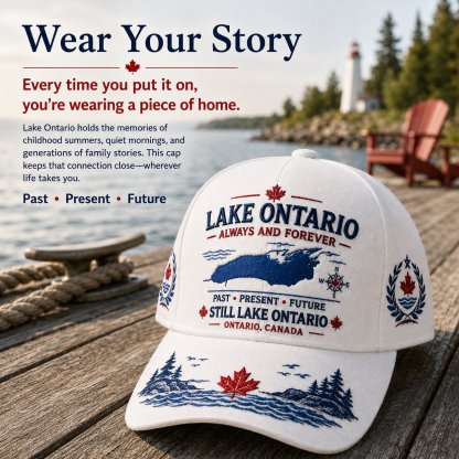  🍁Lake Ontario · Always and Forever — The Cap That Carries Your Lake Story (🧢100% Cotton)