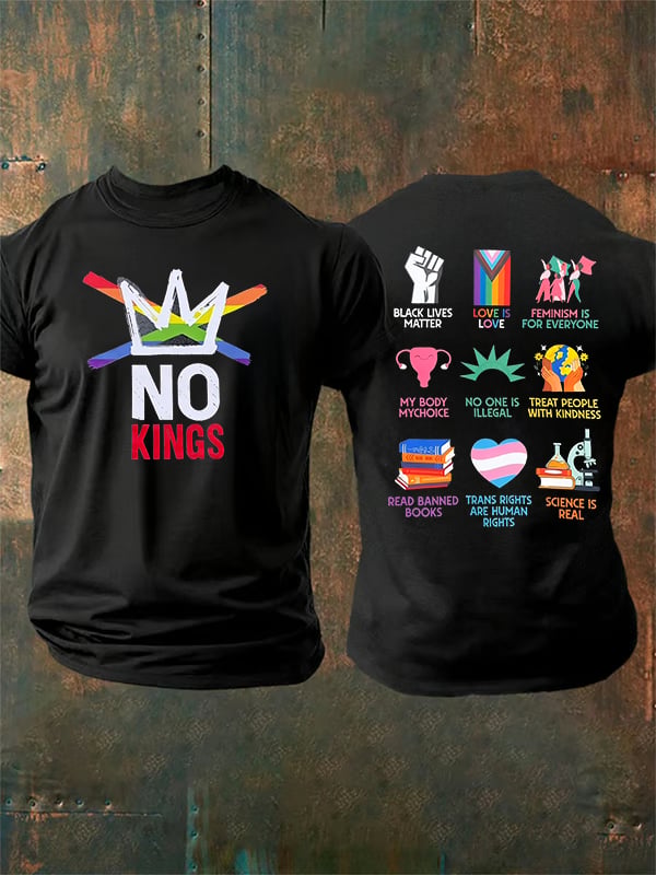 Men's  No Kings Print T-Shirt