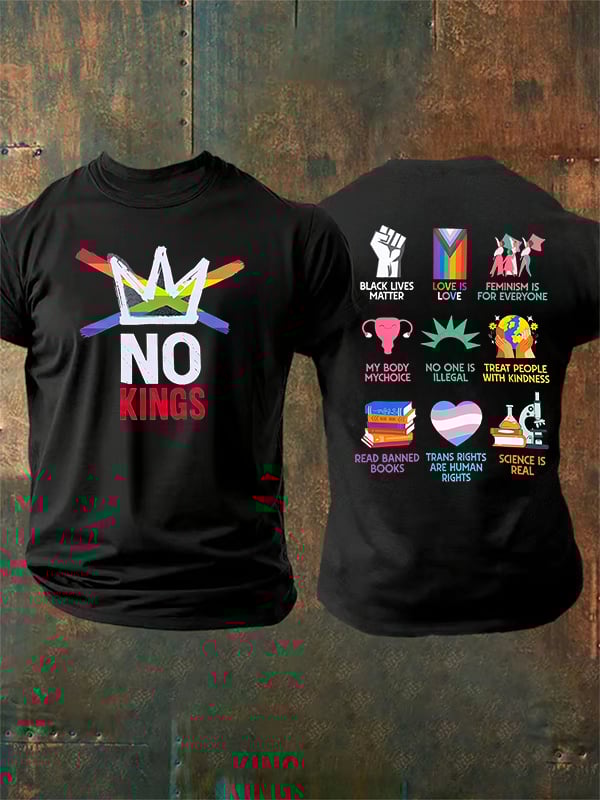 Men's  No Kings Print T-Shirt