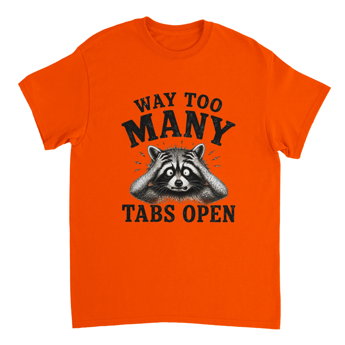 "Way Too Many Tabs Open" Mental Chaos Graphic Tee - Funny Overstimulated Brain Humor