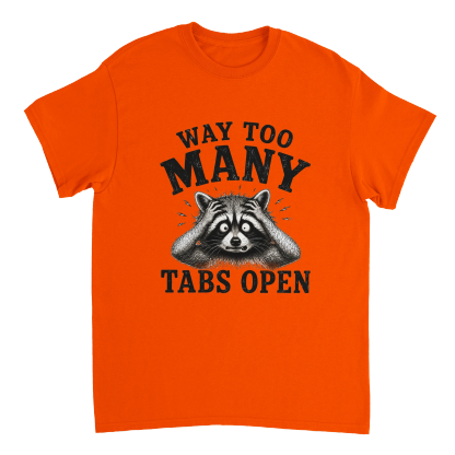 "Way Too Many Tabs Open" Mental Chaos Graphic Tee - Funny Overstimulated Brain Humor