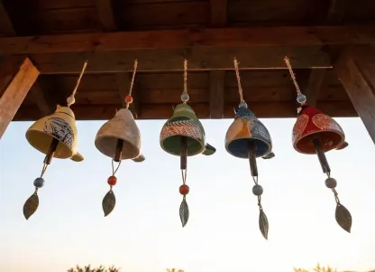 Hand-Painted Ceramic Bird wind Chimes