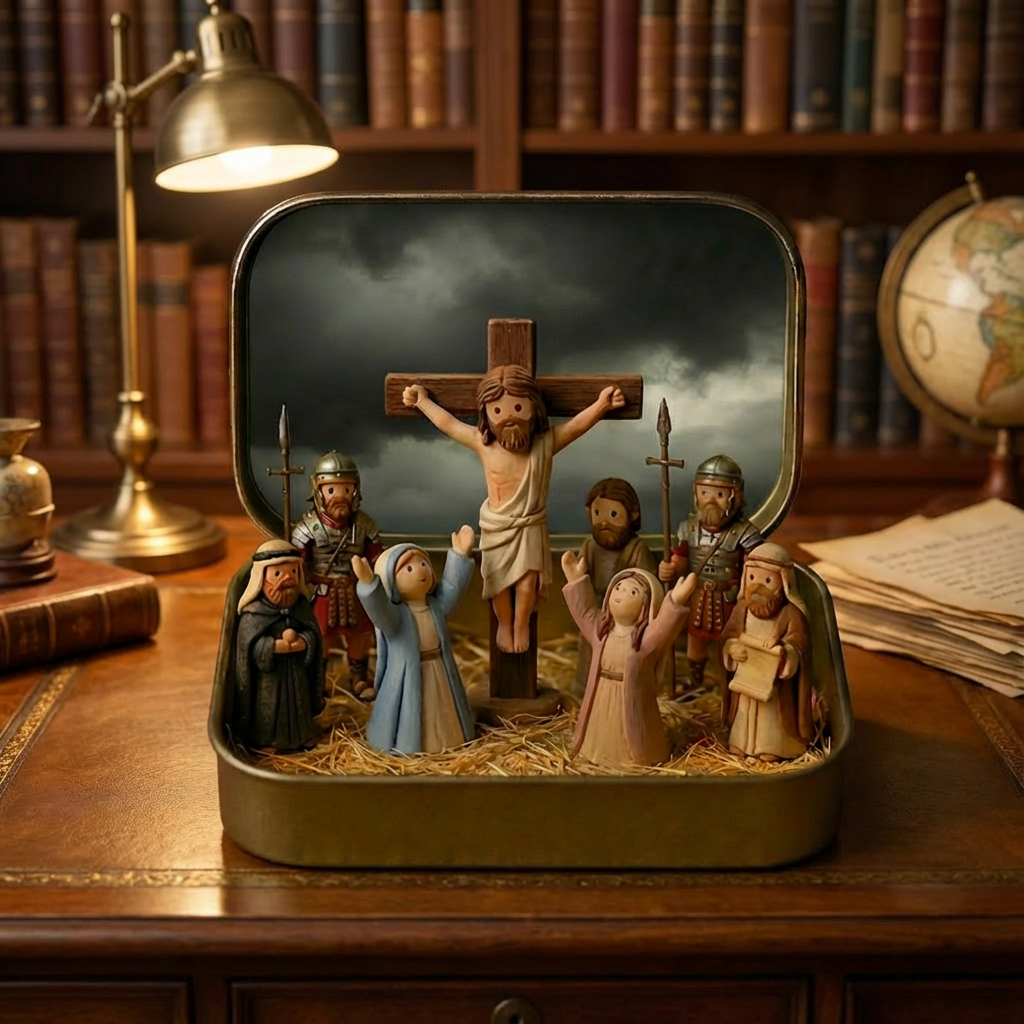 🔥Last Day 49% Off🎁Mini Easter Jesus Set in a Tin Box