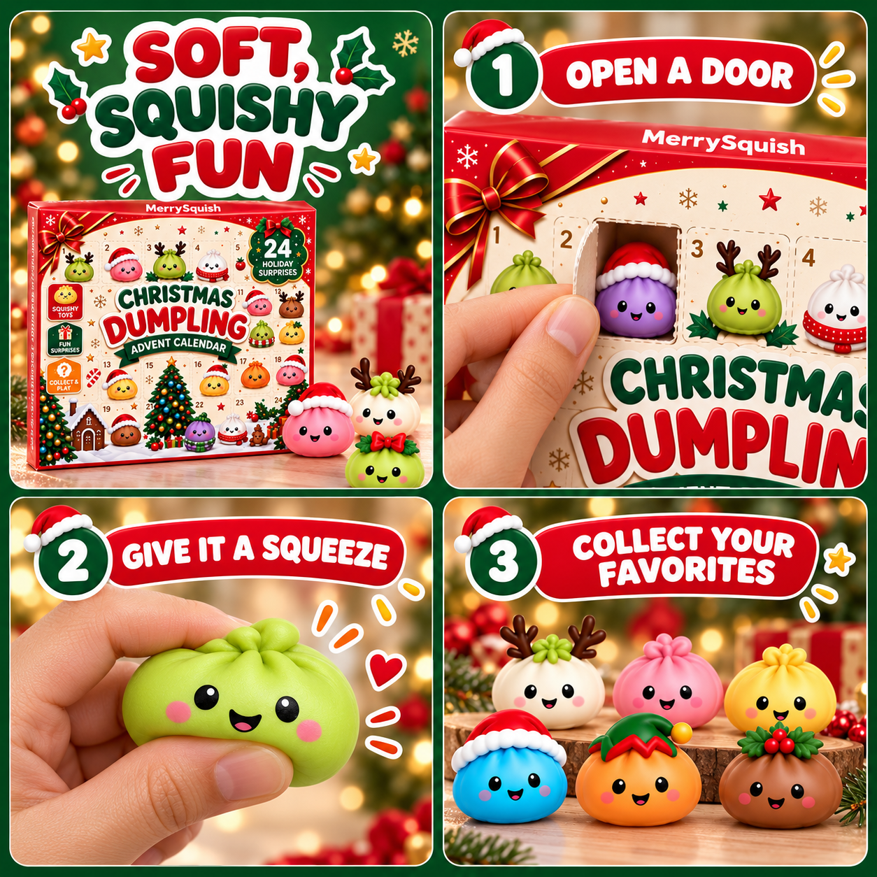 [Copy]🔥2026 Spring Hot Sale🔥24 Dumpling Squishy Advent Calendar