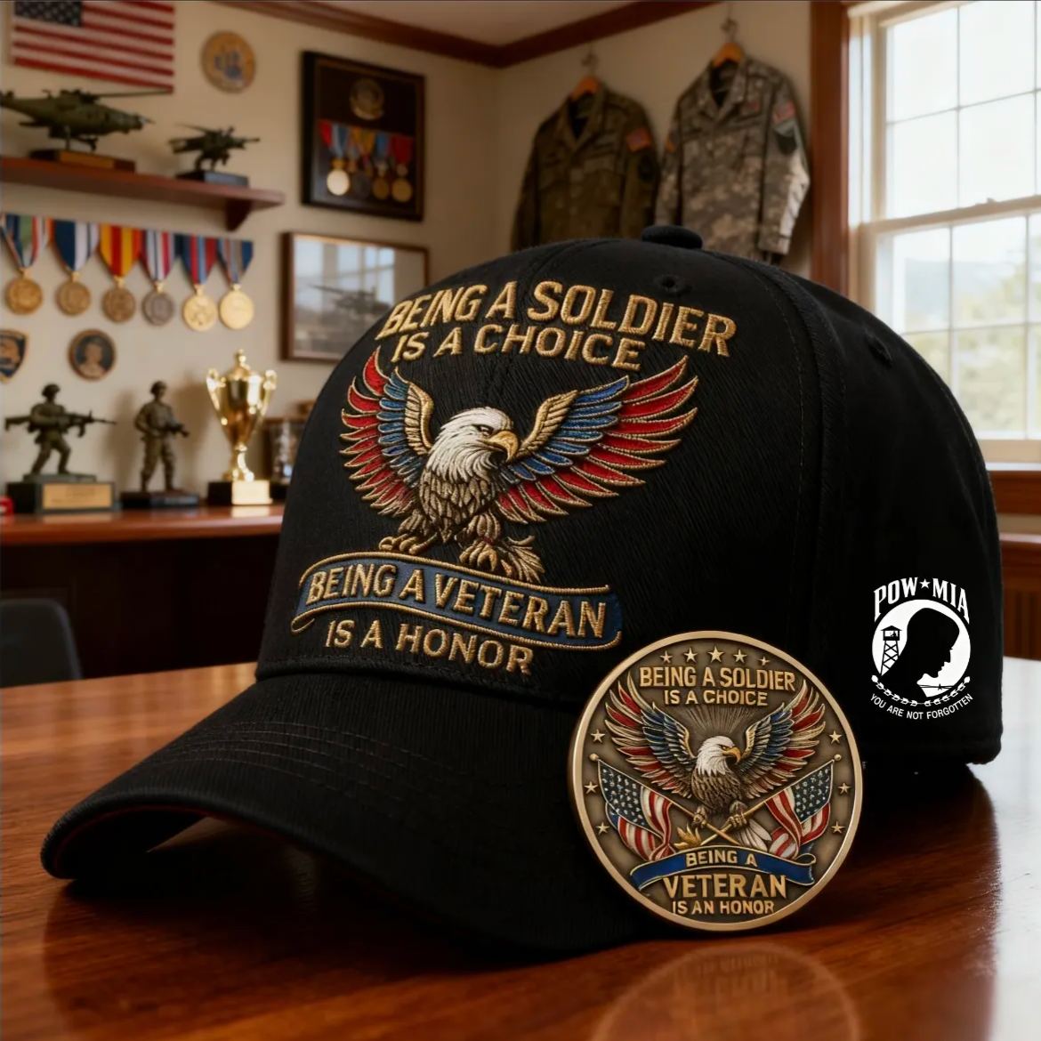 🏆Flash Sale 60% OFF - 🦅 “Being a Soldier , Being a Veteran” Commemorative Set ✨ - A Tribute to Duty, Courage, and Honor 