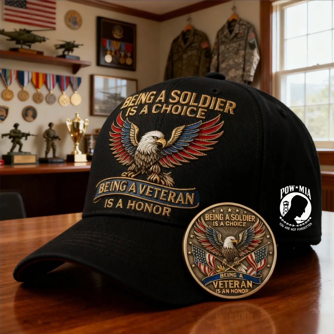 🏆Flash Sale 60% OFF - 🦅 “Being a Soldier , Being a Veteran” Commemorative Set ✨ - A Tribute to Duty, Courage, and Honor 