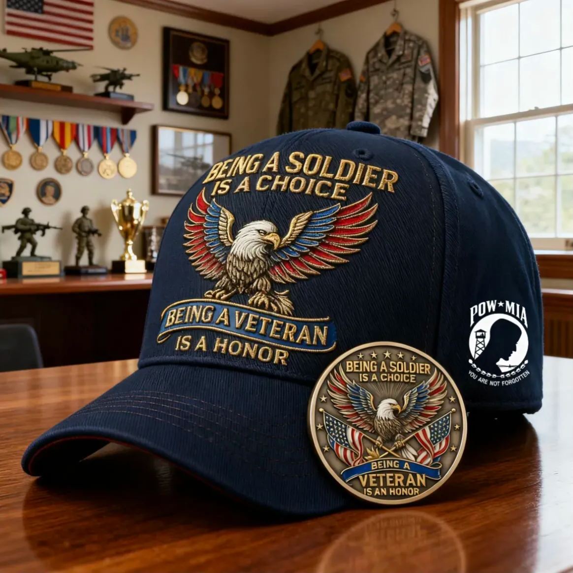 🏆Flash Sale 60% OFF - 🦅 “Being a Soldier , Being a Veteran” Commemorative Set ✨ - A Tribute to Duty, Courage, and Honor 