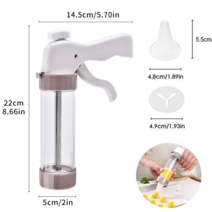 Stainless Steel Cookie Press Gun Kit: Easy Shaping & Durable Build