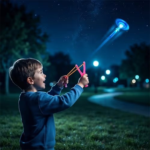 Light Up Flying Arrow Toy – LED Outdoor Slingshot Game
