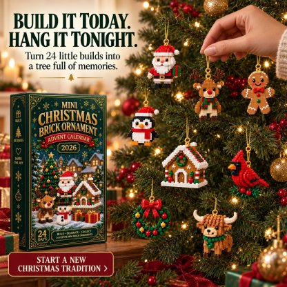 🎄 Kids Christmas Ornament Advent Calendar – 24 Mini Buildable Holiday Surprisesays 🧱