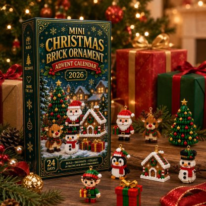 🎄 Kids Christmas Ornament Advent Calendar – 24 Mini Buildable Holiday Surprisesays 🧱