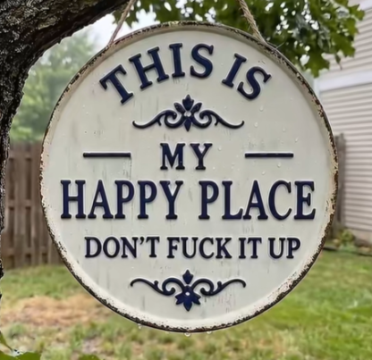 ⚡Last Day 49% OFF-Welcome to My Happy Place Metal Wall Sign-Buy 2 Free shipping