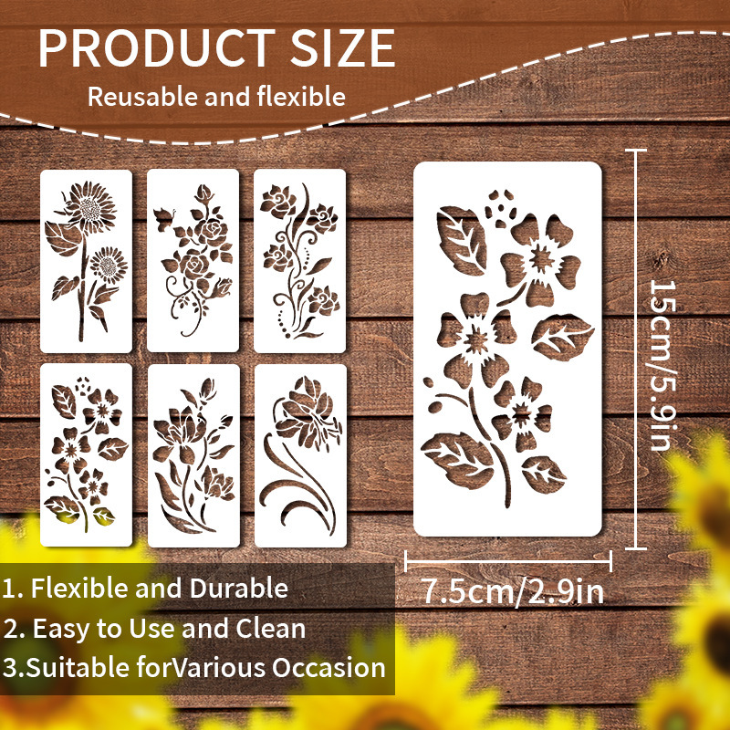 💐 Eptchn Garden Fence Large Flower Stencils🌻DIY Decoration BloomTrace