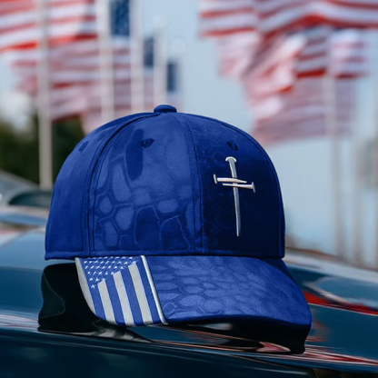 2026 New Year Hot Sale 49% OFF🔥Jesus 3-Nail Cross & Crown of Thorns Christian Embroidered Adjustable Hat ✝️