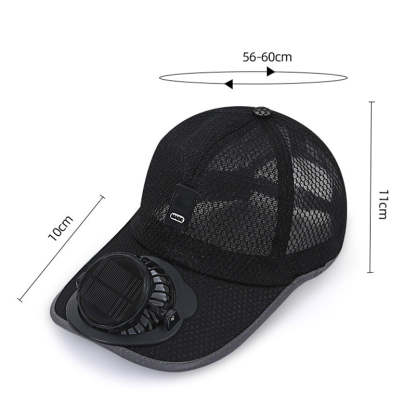 🌞🧢 Breathable Sun Hat Baseball Cap with Built-in Solar Cooling Fan