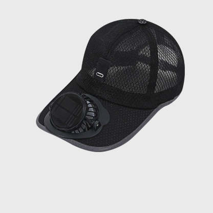 🌞🧢 Breathable Sun Hat Baseball Cap with Built-in Solar Cooling Fan