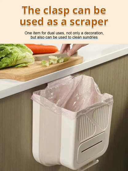 Folding Hanging Kitchen Waste Trash Can