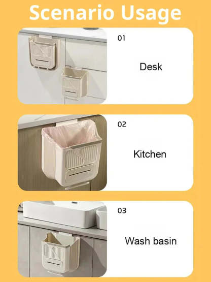 Folding Hanging Kitchen Waste Trash Can
