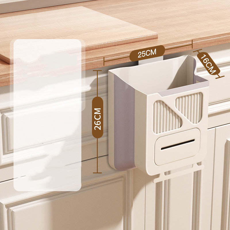 Folding Hanging Kitchen Waste Trash Can