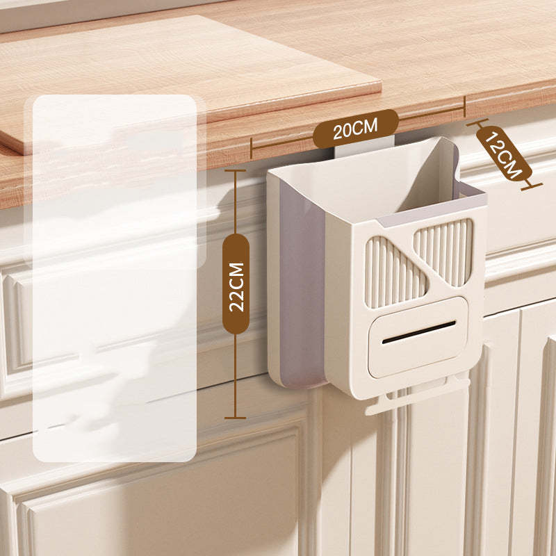 Folding Hanging Kitchen Waste Trash Can