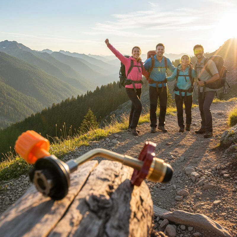 Adaptateur pour recharge de cartouche de gaz d'extérieu