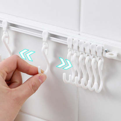 No-Drill  Slidable Track Organizer Hooks