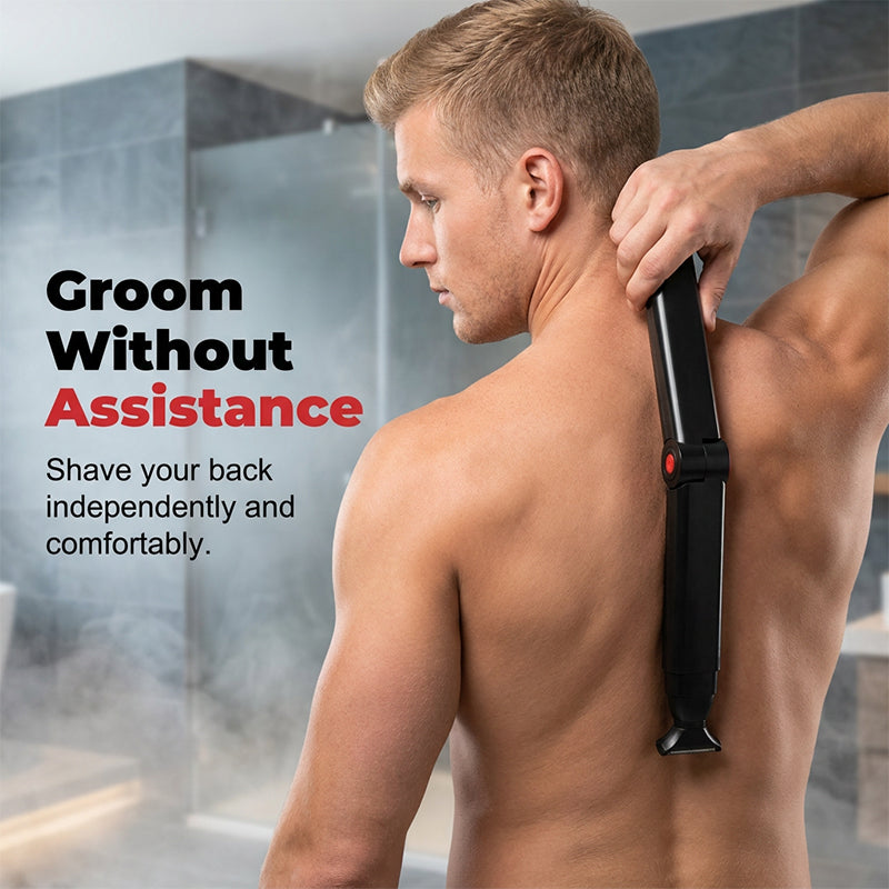 🥳2026 HOT SALE💞50K+ SOLD!🪒💪 50% OFF! Reach-Anywhere Body Trimmer – Extendable handle, precision heads. Trim back, chest & legs yourself – no help needed! 🧔✨