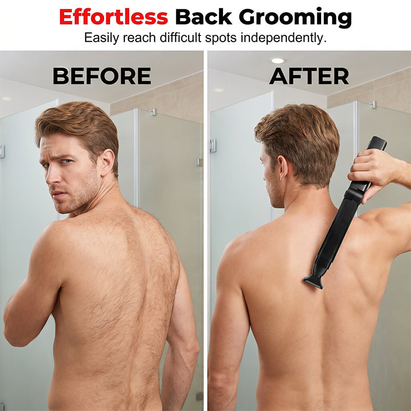 🥳2026 HOT SALE💞50K+ SOLD!🪒💪 50% OFF! Reach-Anywhere Body Trimmer – Extendable handle, precision heads. Trim back, chest & legs yourself – no help needed! 🧔✨