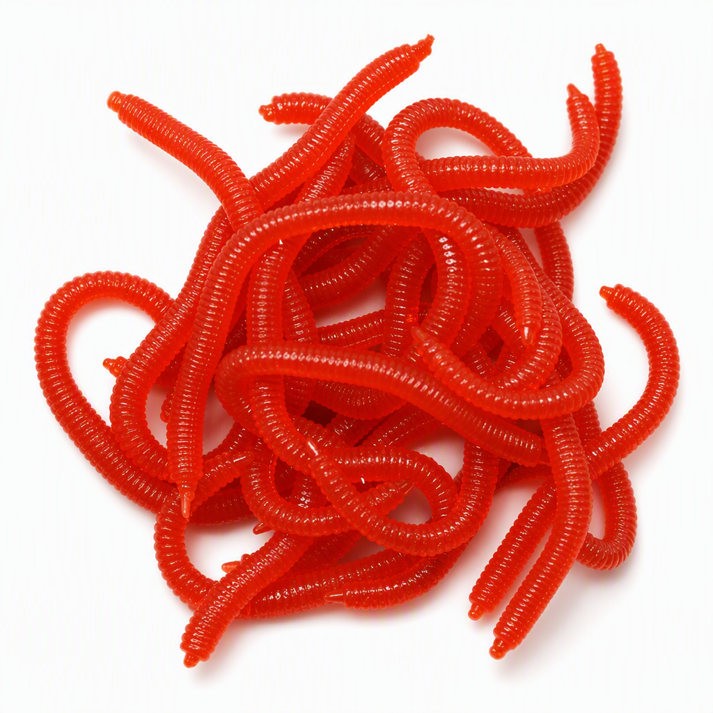 Simulation Earthworm Soft Fishing Lures Shrimp Scented Artificial Worm Baits