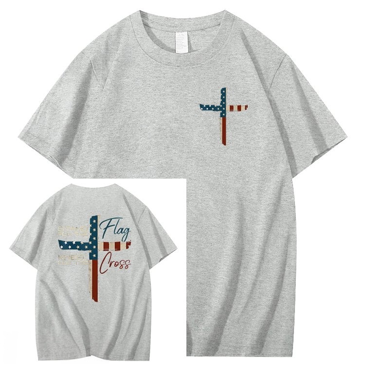 Stand For The Flag Kneel For The Cross 4th Of July T-Shirt