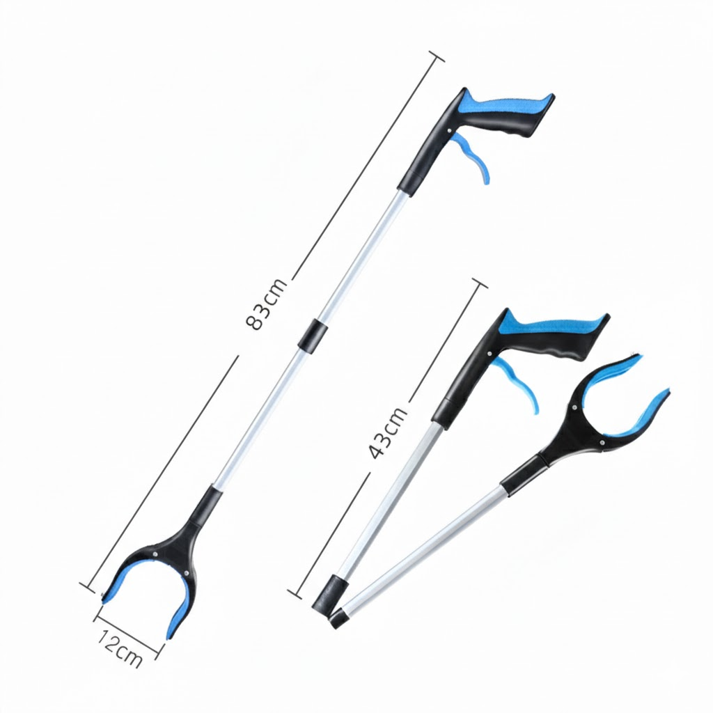 Foldable Grabber With 360° Swivel Clip