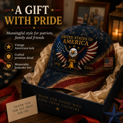 Premium Crafted USA Patriotic Eagle Cap