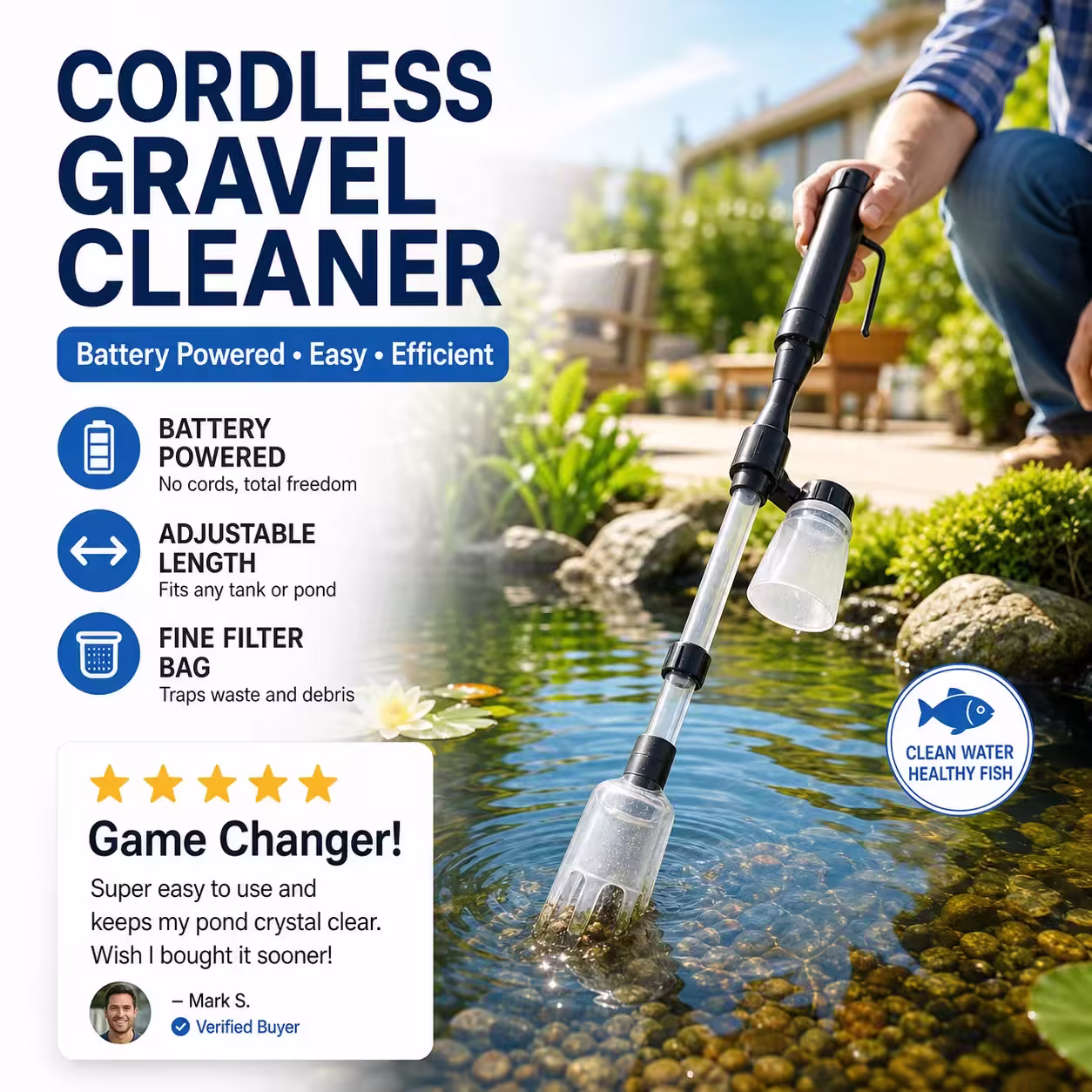 Electric Aquarium Gravel Cleaner