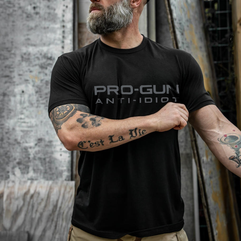 Pro-Gun Anti-Idiot Printed Men's T-Shirt