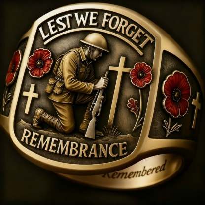 🔥Flash Sale 60% OFF🌹 2026 Remembrance Soldier Ring💍Lest We Forget — Honoring the Fallen