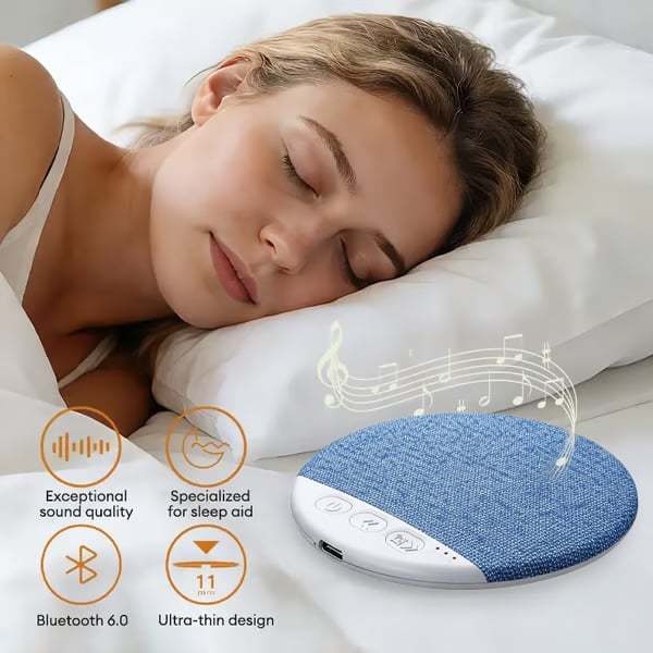 NEW YEAR SALE🎉 Ultra-Thin Bluetooth Pillow Speaker with Bluetooth 6.0 - Bone Conduction Technology