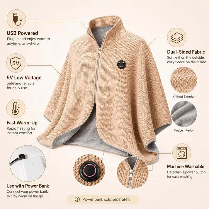 ✨ 50% OFF ENDS TODAY! 🔥 Wearable Heated Shawl