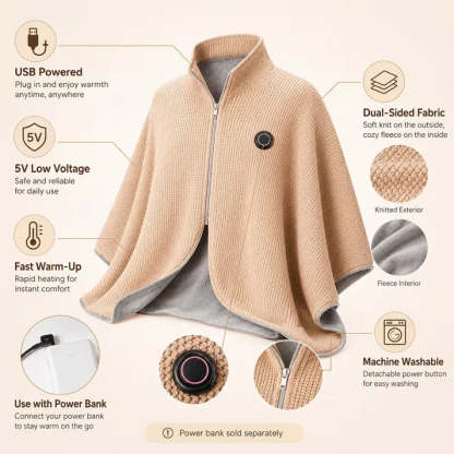 ✨ 50% OFF ENDS TODAY! 🔥 Wearable Heated Shawl