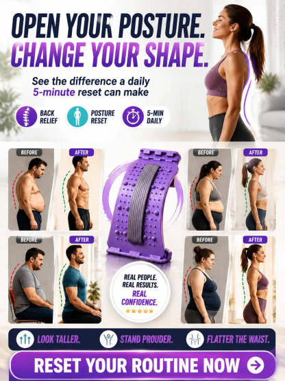 LIE DOWN FOR MINUTES — SEE A FLATTER, TIGHTER-LOOKING WAIST! The Effortless Waist-Sculpting Stretcher Designed to Make Your Midsection Look More Defined — Fast! 💪